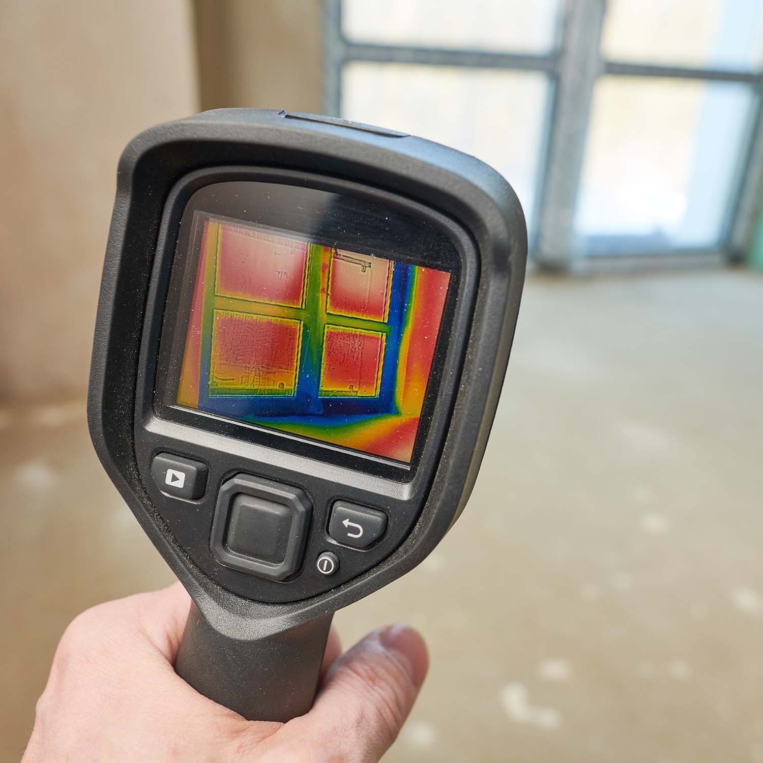 Thermal imaging of a wall
